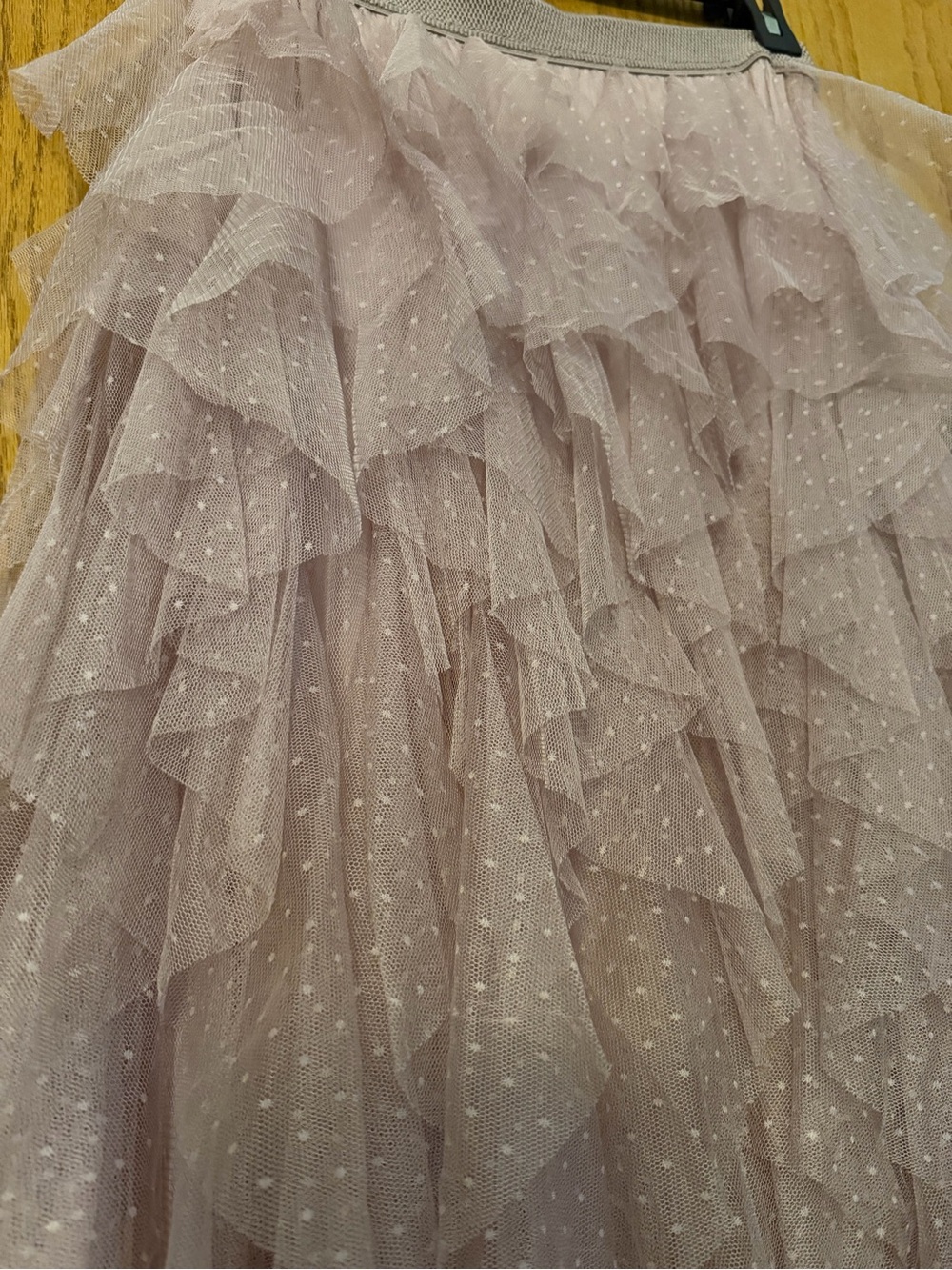 Anthropologie The Cheri Ruffled Tule Midi in Color Ballet - Picture 6 of 8